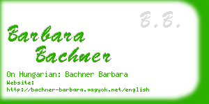 barbara bachner business card